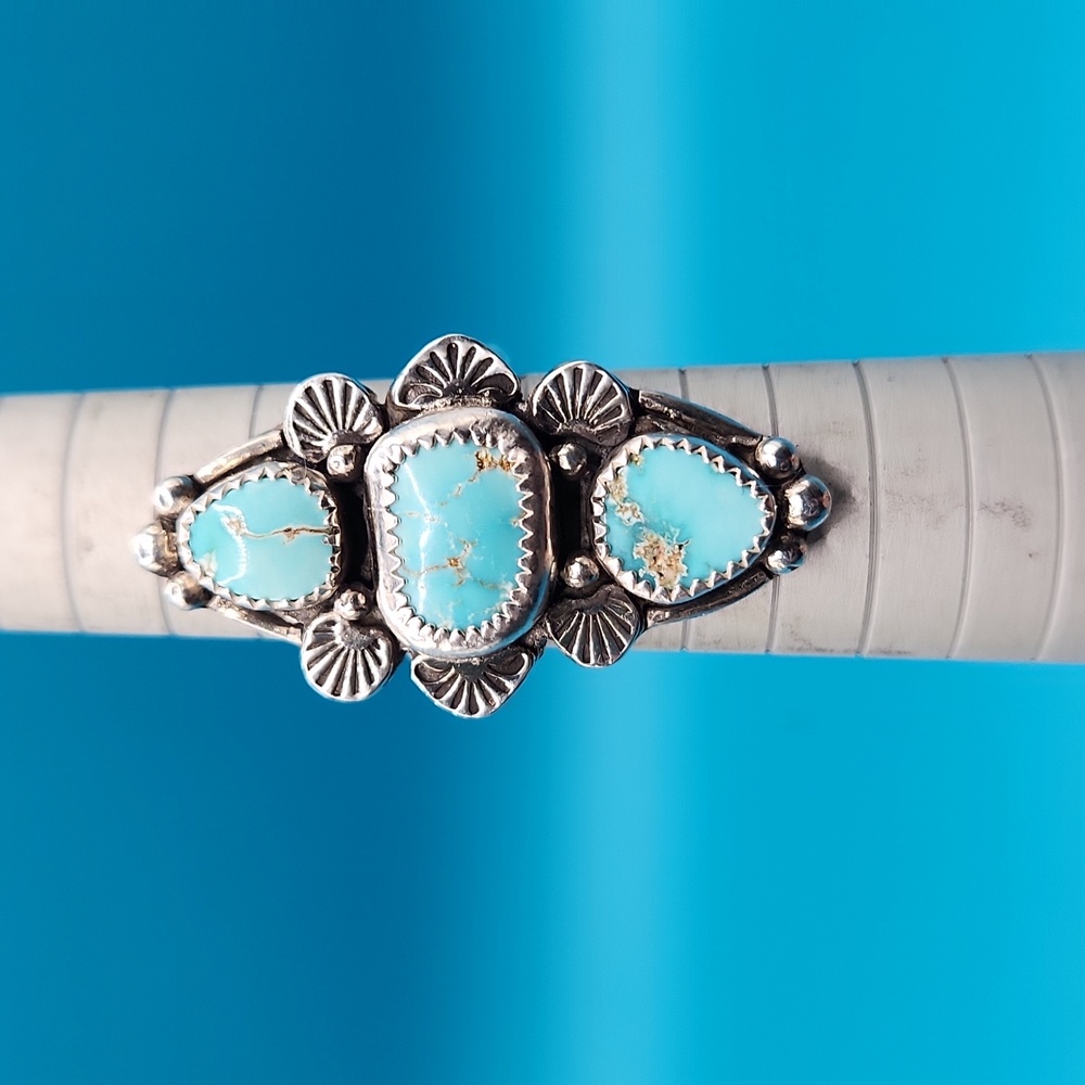 Dry Creek Turquoise and Sterling Silver Ring - Picture 2 of 7